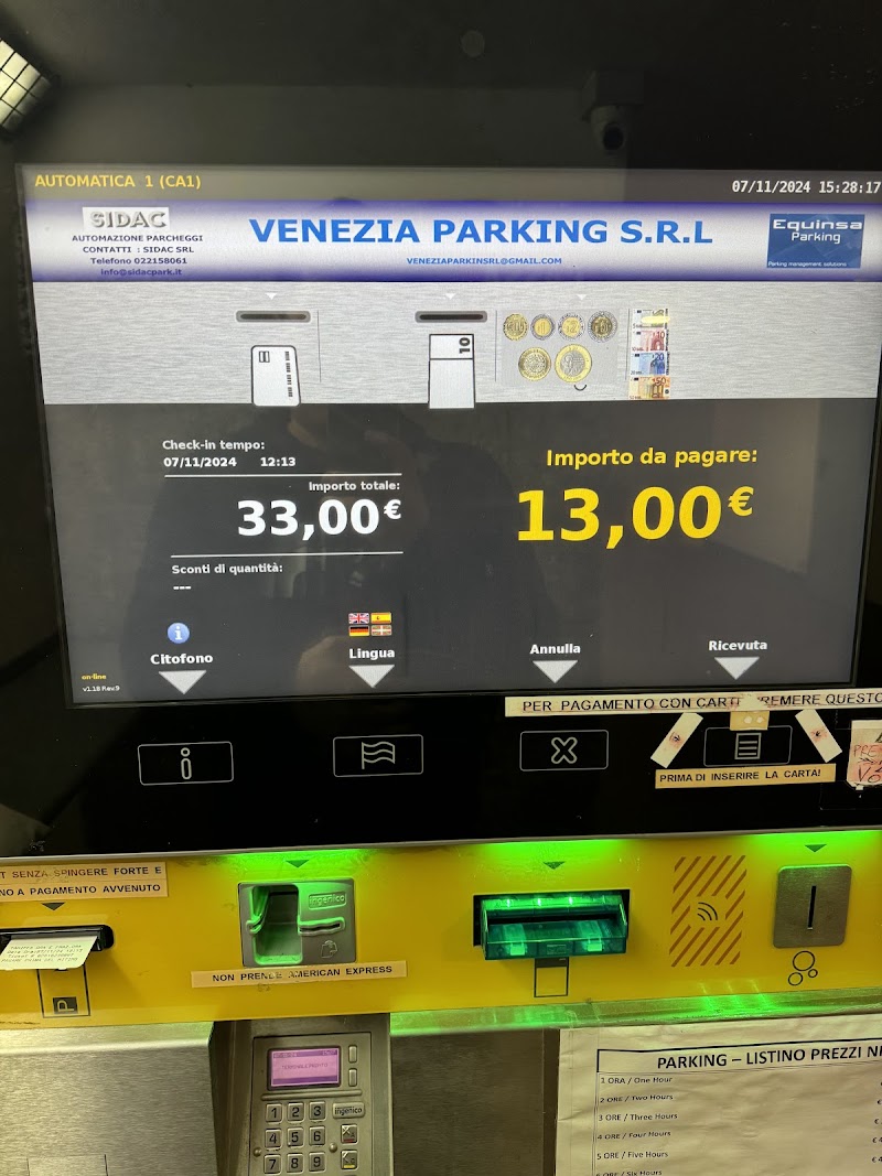 Venezia parking ZTL Scarico immediato